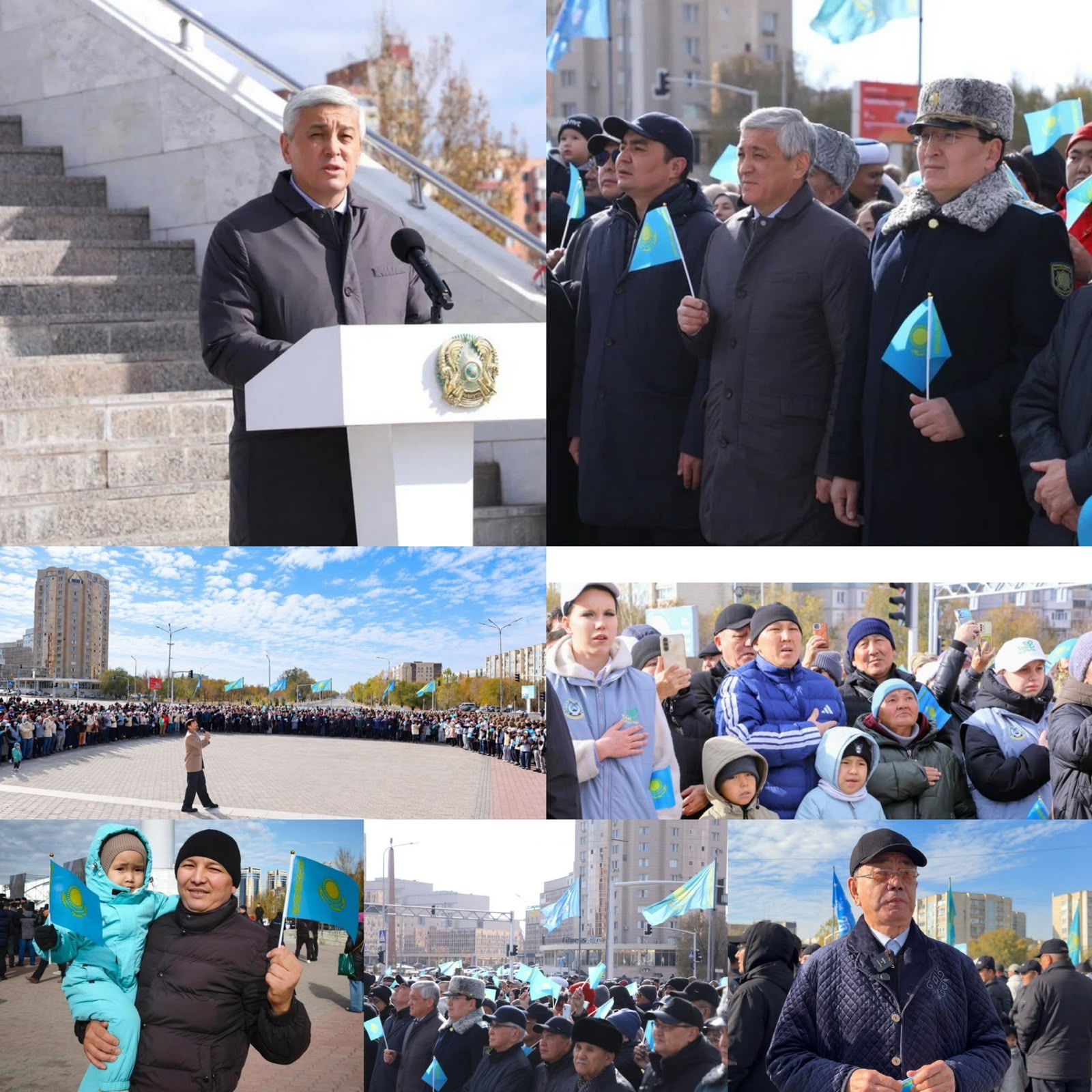 Қарағандыда Республика күніне орай Мемлекеттік Ту көтерілді